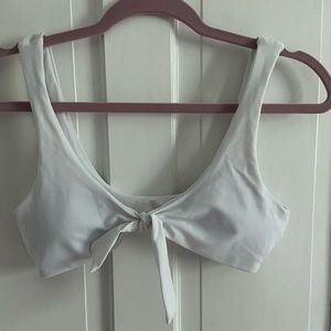 White bathing suit top